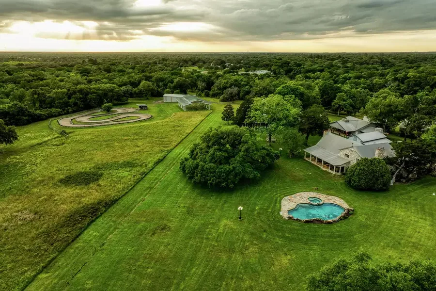 Aerial view of the ranch