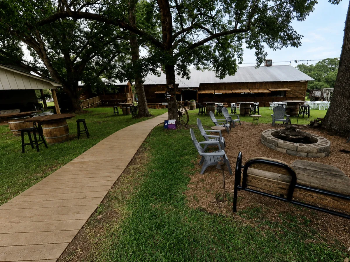 Fire pit and outdoor gathering area