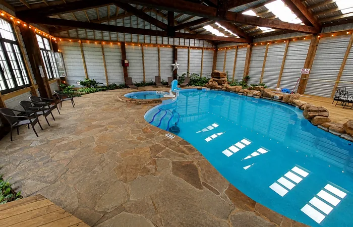 The indoor pool at Twin Oaks
